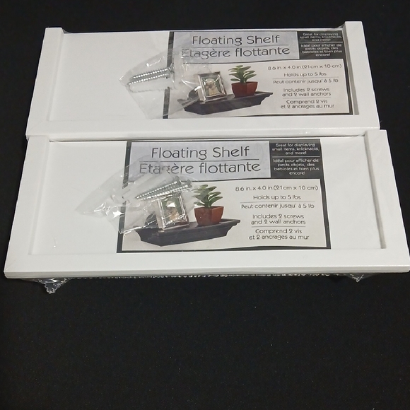 None Other - White Floating Shelf Set